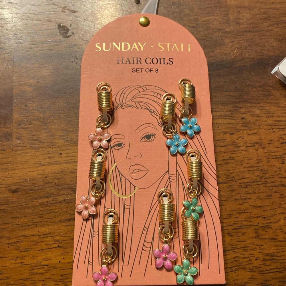 Sunday State Hair Coils, set of 8. New.